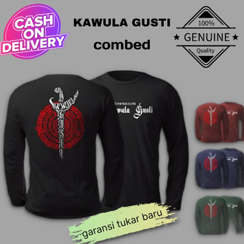 Paramesti Magetan Asli Kaos Distro Lengan Panjang Tulisa Jawa Kaos Oblong Combed 24s