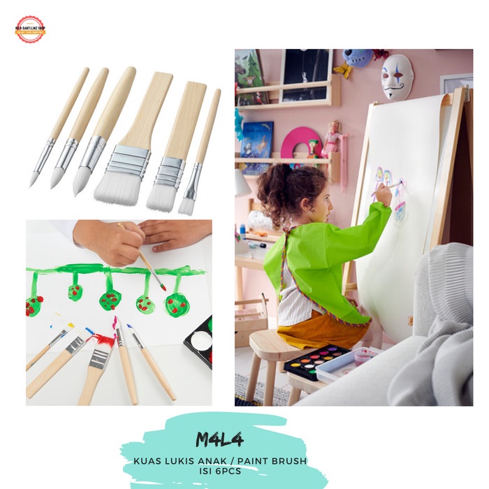 

Produk Terbaru Kuas Lukis Set Isi 6Pcs / Kuas Lukis Untuk Anak / Paint Brush M4L4