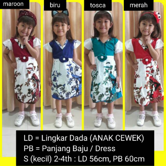 DRESS ANAK BATIK WAYANG ARJUNA