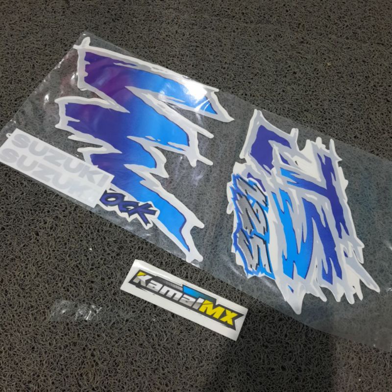 READY STOK SIAP COD LIS LIST LIS STRIPING STICKER SUZUKI TS125 TS 125 PETIR WARNA BIRU FULL SET FULL
