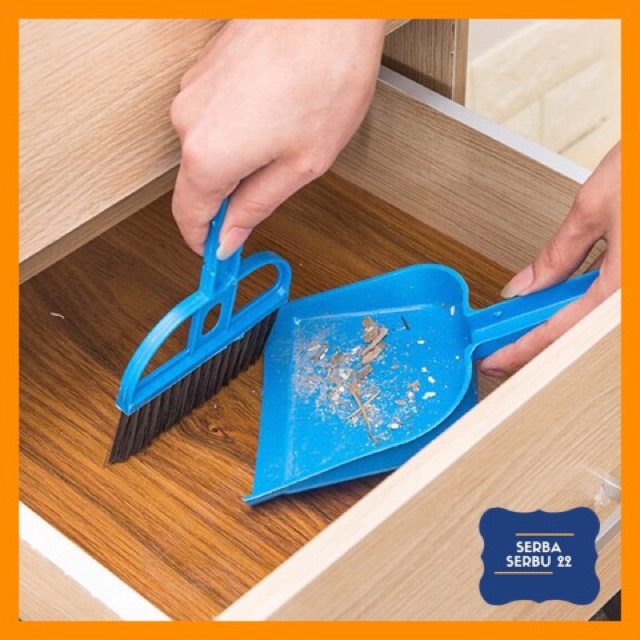 Sapu Mini 1 Set Serok Cikrak Dust Pan Pengki Serokan Sekop Kebersihan Cleaning Tools