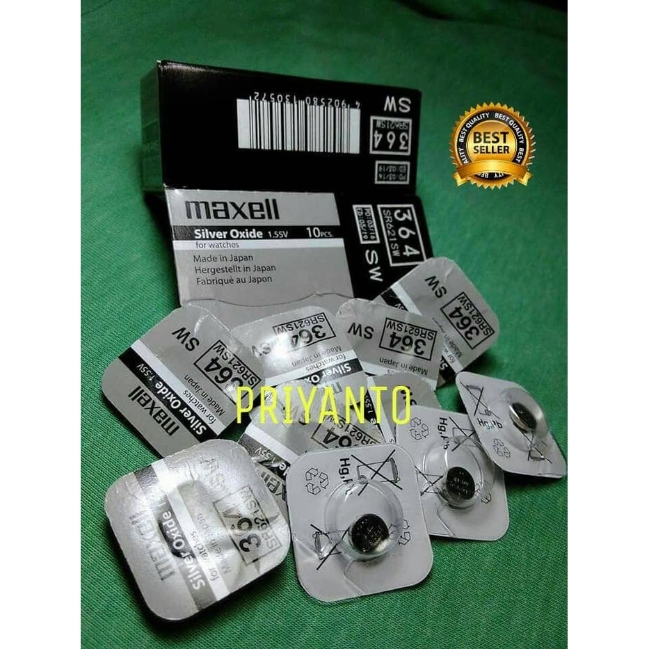 BATRAI JAM TANGAN MEXELL 364 ORIGINAL SILVER OXIDE SINGLE PACK