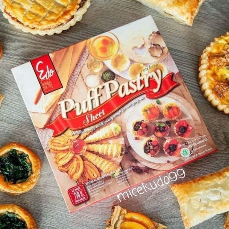 

EDO PUFF PASTRY SHEET 750GR DOUGH FROZEN KULIT ADONAN ZUPPA SOUP