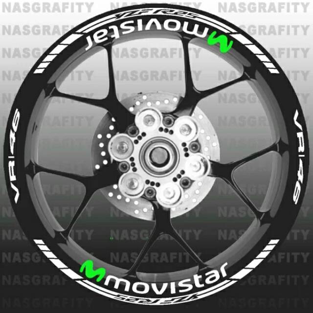 Sticker velg racing yamaha r25 vr46