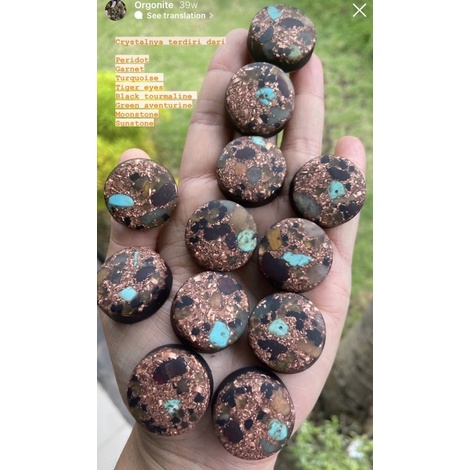 orgonite 7 chakra with extra shungite