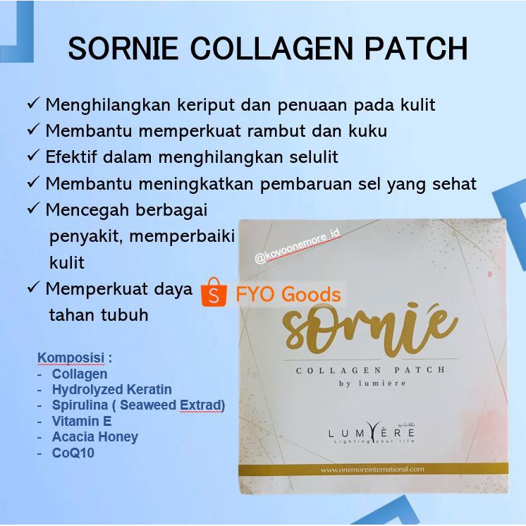 Kolagen Sornie Collagen Patch Lumiere One More International