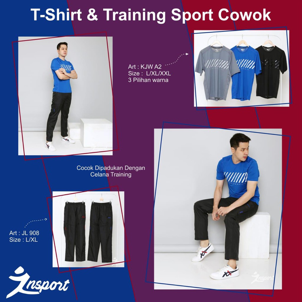 Keysport | T-shirt Sport Cowok | Baju olah raga Pria Art KJWA2