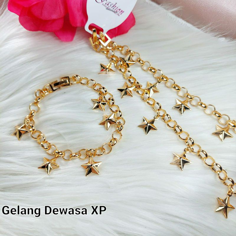 Fourfashion Gelang Tangan Dewasa Xuping Rantai Bintang Kekinian JX09