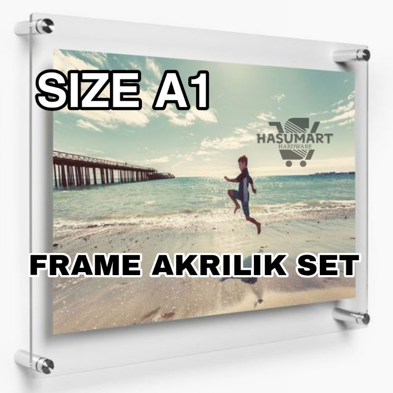 Frame Akrilik A1 Untuk Papan Iklan, Poster, Foto, Lampu Neon