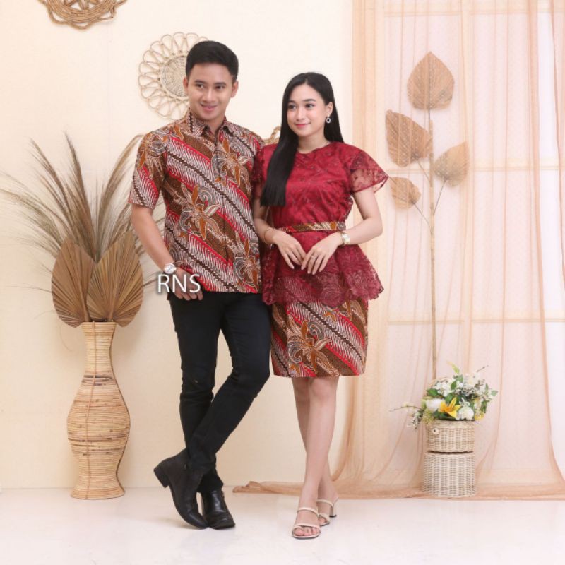 kebaya wanita COUPLE SET KEBAYA || FREE MASKER BATIK || BATIK KANTOR || ORI BRAND ALISAN || BATIK LU