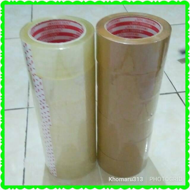 

Lakban COKLAT & BENING NANKO TAPE Lebar 2 INCH / 45 MM Ya Panjang 75METER Teman Daimaru