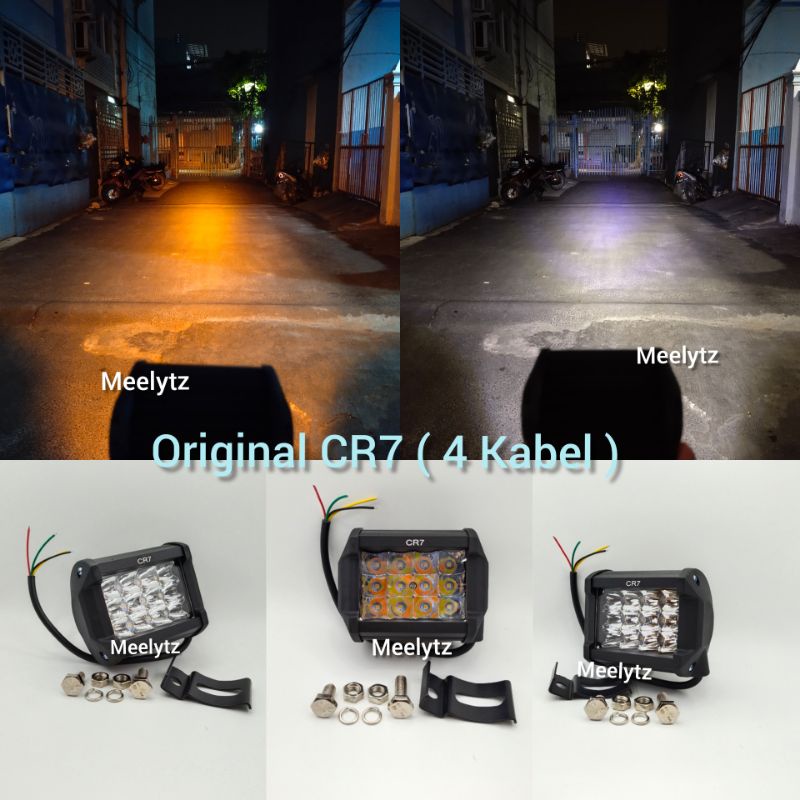 Original MODISH Lampu tembak sorot CWL 12 Led 2 warna 3 mode 3 kabel