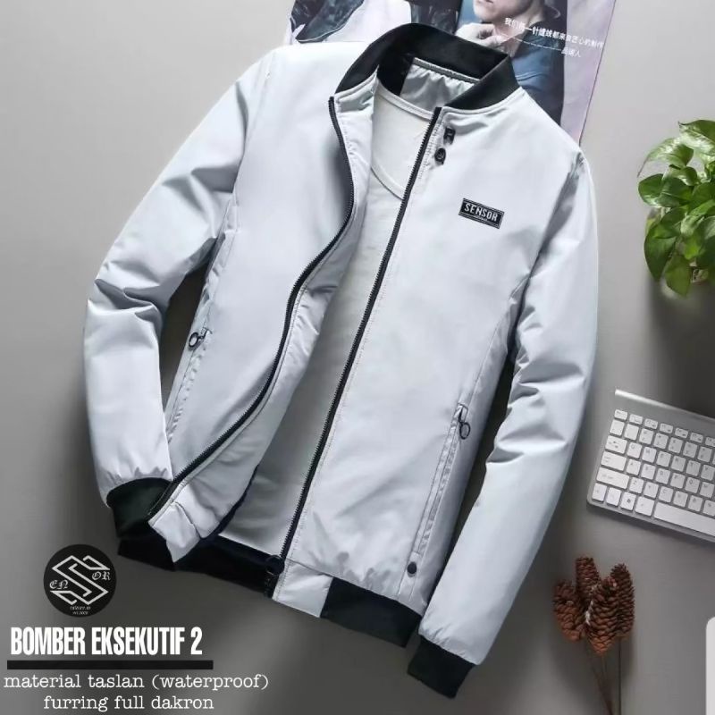 Jaket Bomber Pria Eksekutif Sensor Terbaru Premium / Jaket Bomber Eksekutif Man Jumbo Terlaris Original