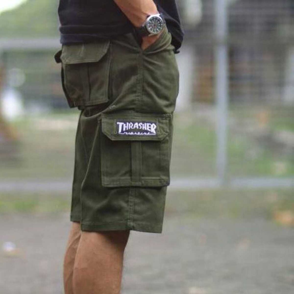 Celana Cargo Pendek Pria Jumbo Loreng Original Terlaris Short Kargo Distro Bahan Tebal Pdl