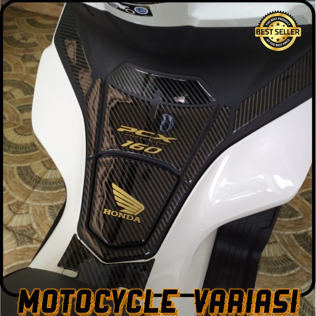 Stiker sticker tankpad new pcx 160 carbon resin timbul