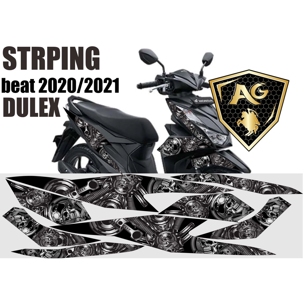 stiker motor beat DULEX 2021 2020 Sticker Striping Motor Beat Street / Beat Fi Esp / Beat Iss / Beat Fi New 2020 / 2021- Stiker Variasi