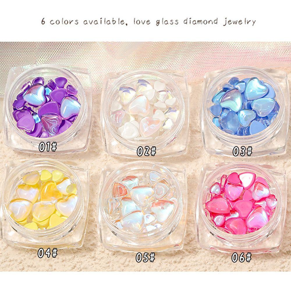 Preva Manikmanik Kristal Bentuk Hati Warnawarni Untuk Dekorasi Nail Art