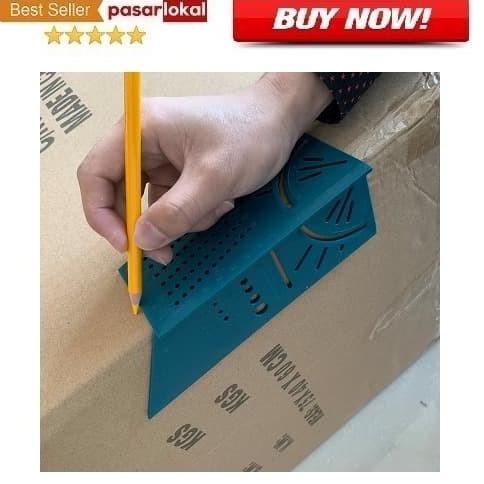 

Murah Laris Penggaris Mark Line 3D Measuring Ruler Woodworking Tool Gauge