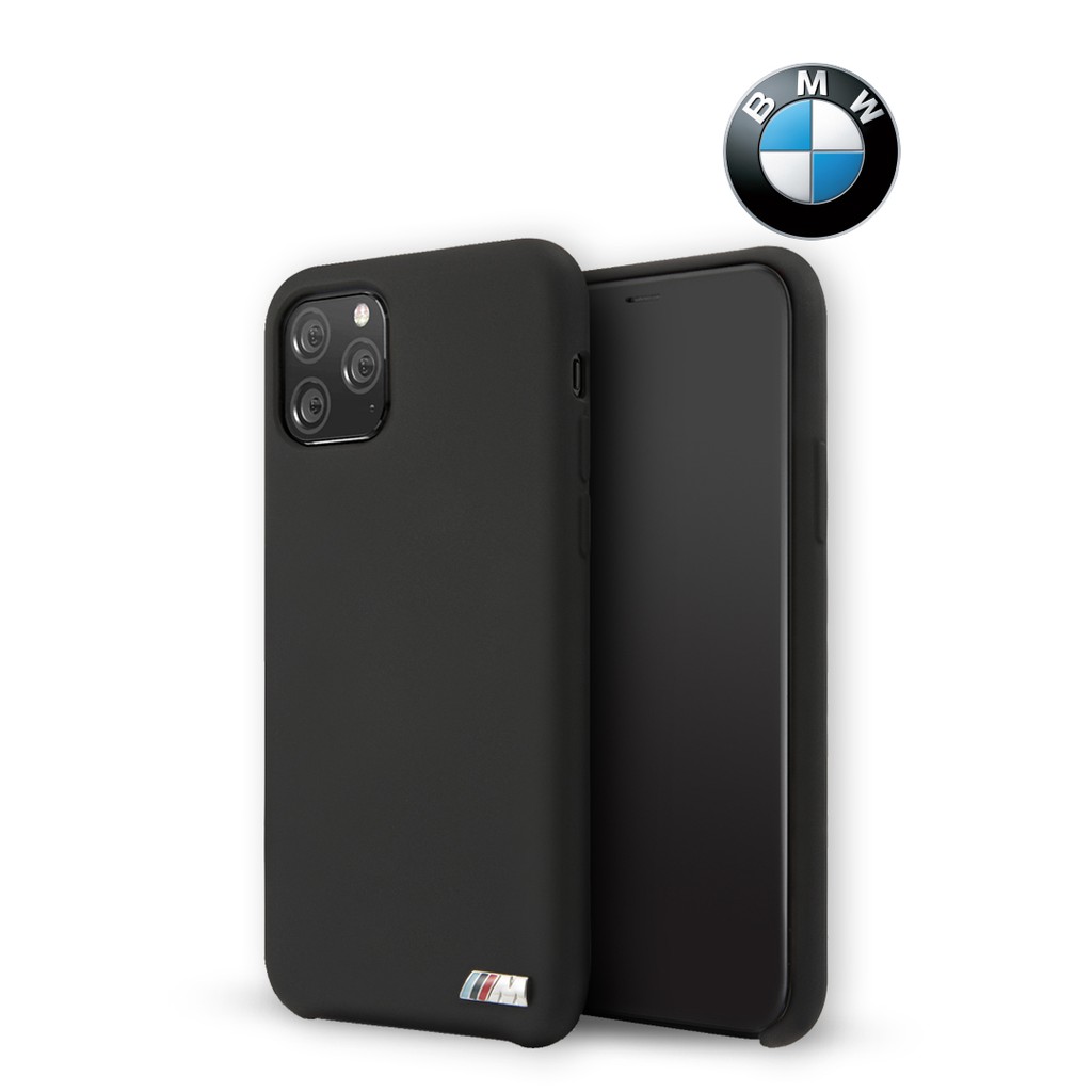 BMW - M Signature Silicone Microfibre - Case / Casing iPhone 11 Pro 5.8&quot; -  Black