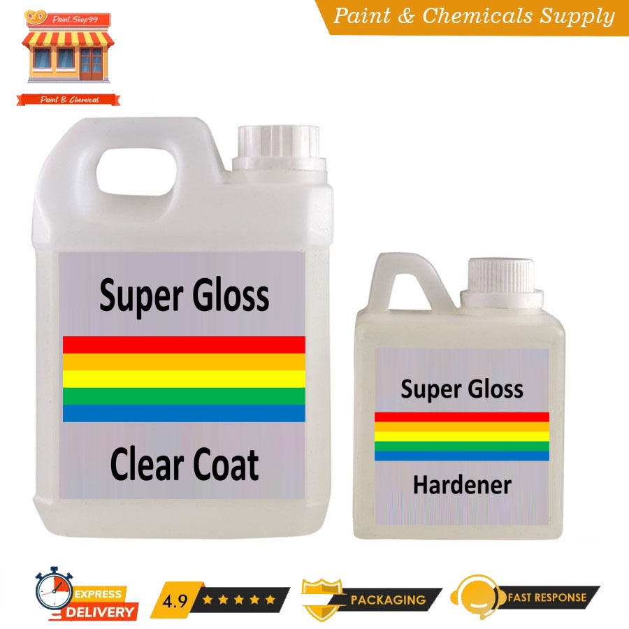 CLEAR COAT VERNIS PERNIS SUPER GLOSS | Bukan Sikkens Spies Autoglow Blinken Belkote