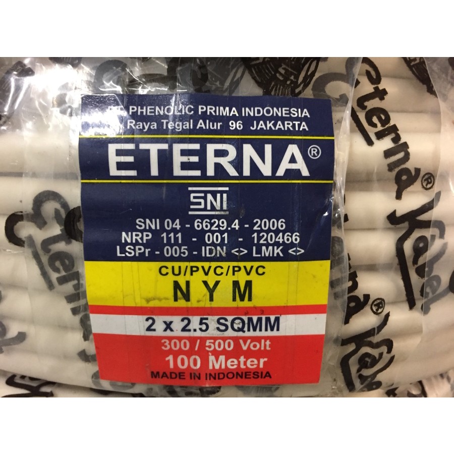 Kabel Eterna NYM 2x2.5 @100Meter