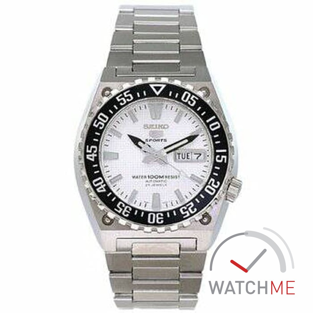 Jam Tangan Seiko 5 SNZD65K1 Automatic White Dial 100m Stainless Steel Original Bergaransi