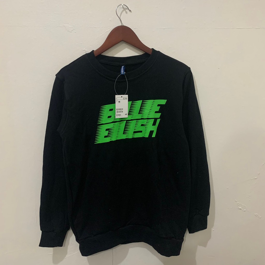 H&amp;M Crewneck Billie Eilish / Sweater HnM Original Pria Wanita