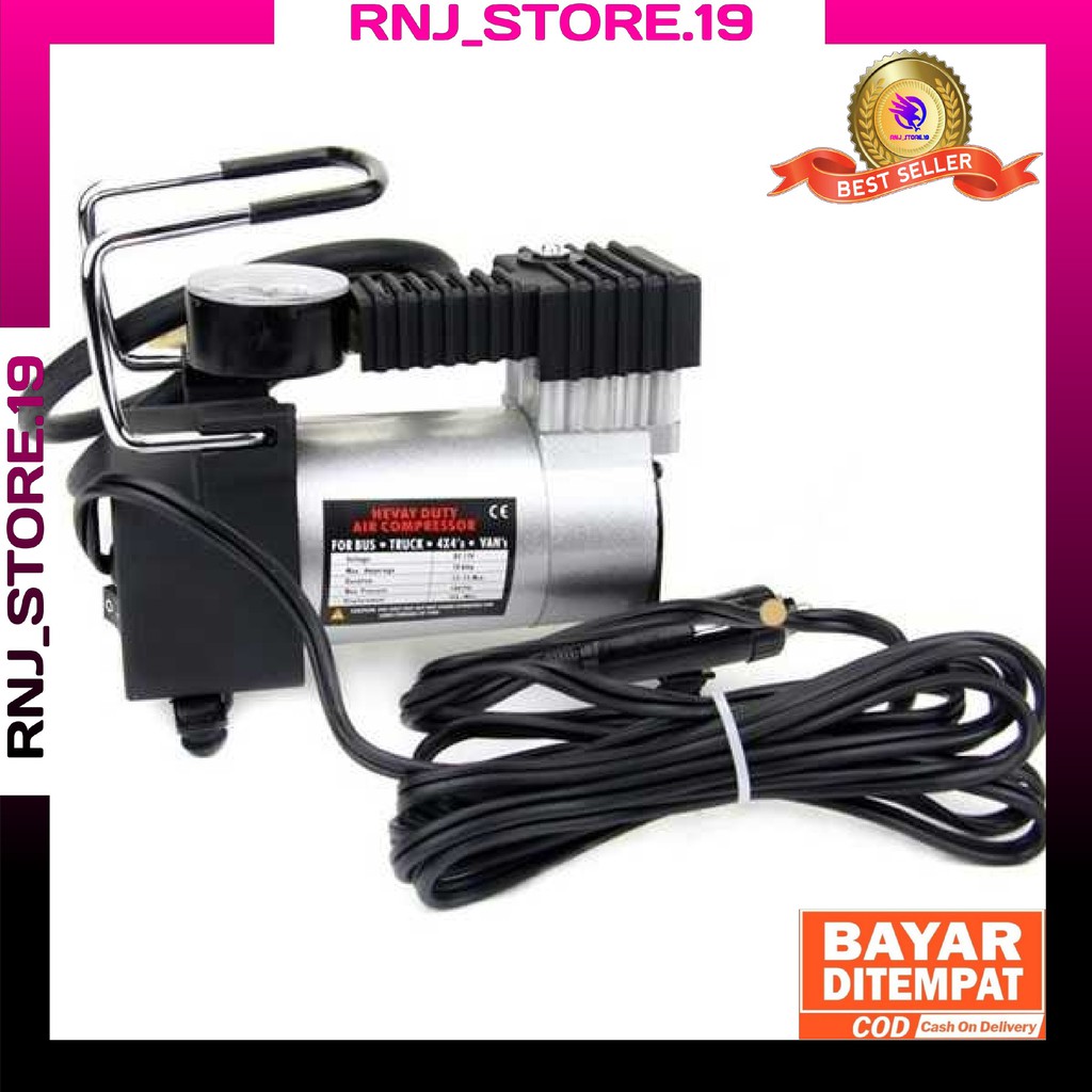 Pompa Angin Kompressor Mini Eletrik/Mini Heavy Duty Air Compressor DC 12V 150 Psi