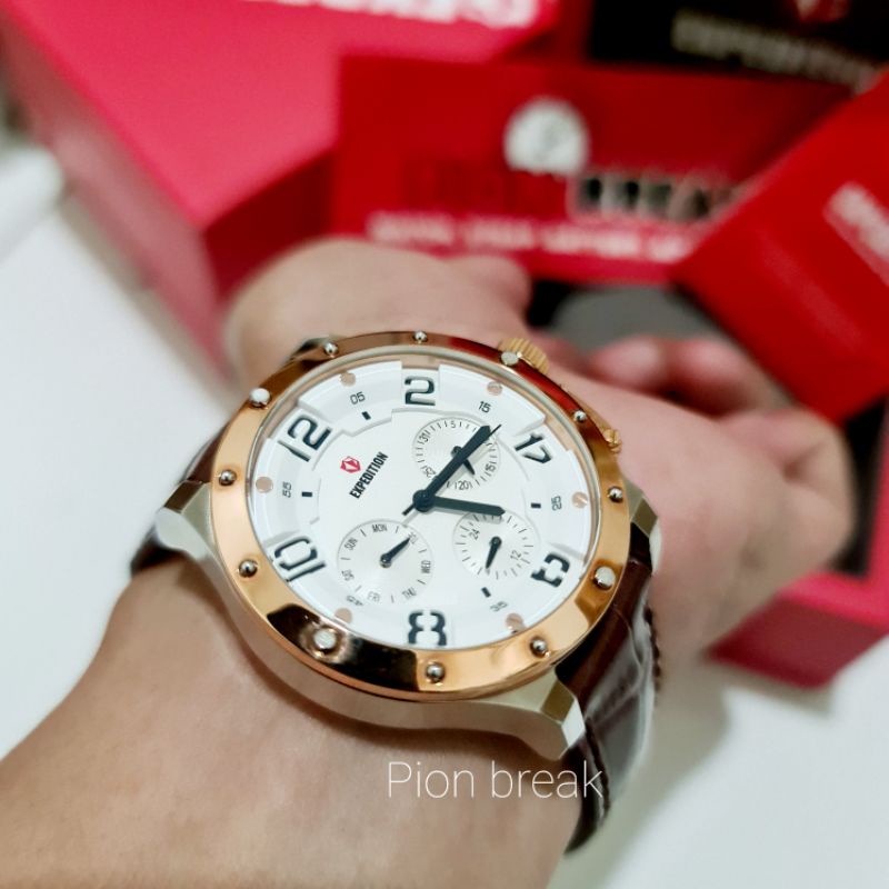 Jam wanita sport kulit expedition 6381 / E6381 ladies original
