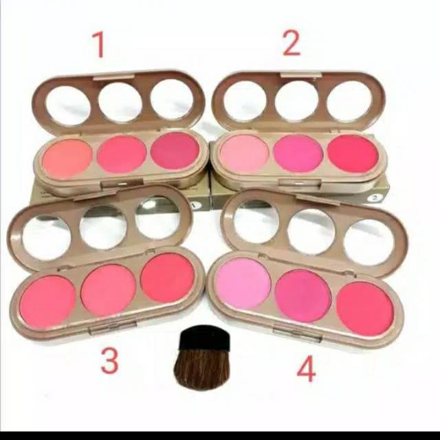 BLUSH ON NAKED4 3WARNA + KUAS