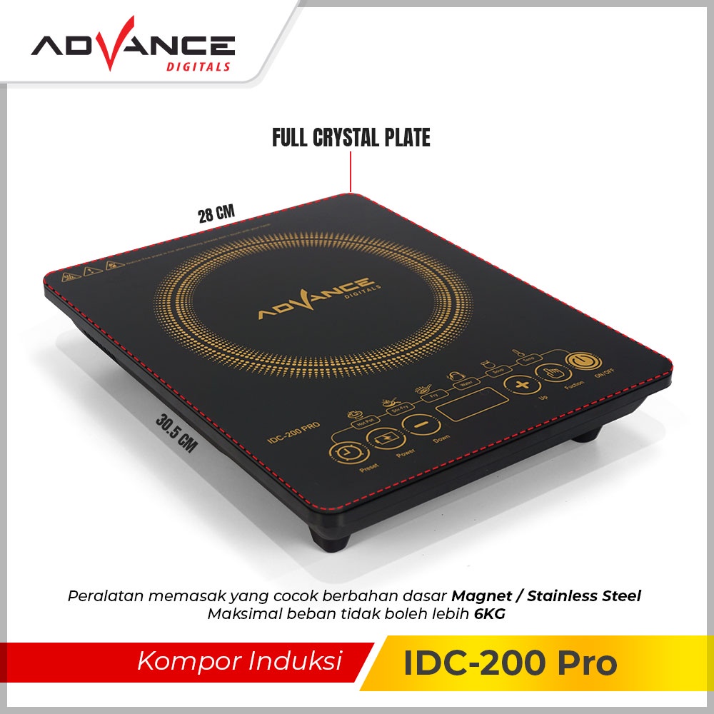 Advance Kompor induksi 600W IDC-100/200/300 Garansi 1 tahun