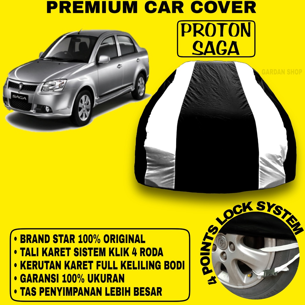 Body Cover PROTON SAGA Sarung Strip SILVER Penutup Pelindung Bodi Mobil Proton Saga PREMIUM