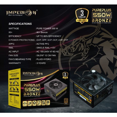 Imperion PSU Pureplus 550W Bronze Powersuplly 550 w pureplus