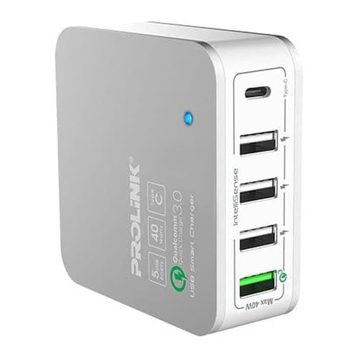 PROLINK PDC54001 40W 5-Port USB Charger With IntelliSense