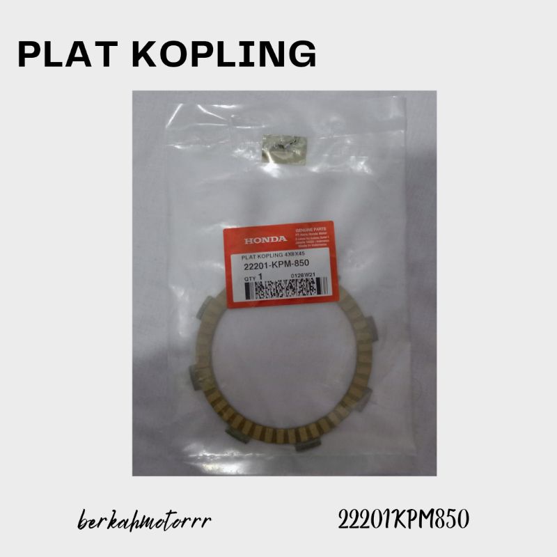 PLAT KOPLING MEGAPRO, VERZA ORIGINAL HONDA 22201KPM850