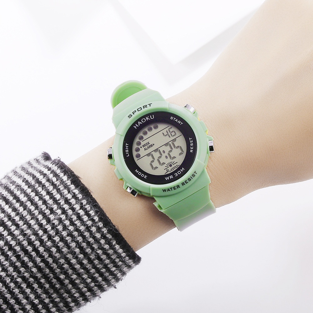 Jam Tangan Sport Digital Rubber Wanita Dan Pria Dial Bulat / Jam Tangan Wanita Digital Strap Rubber