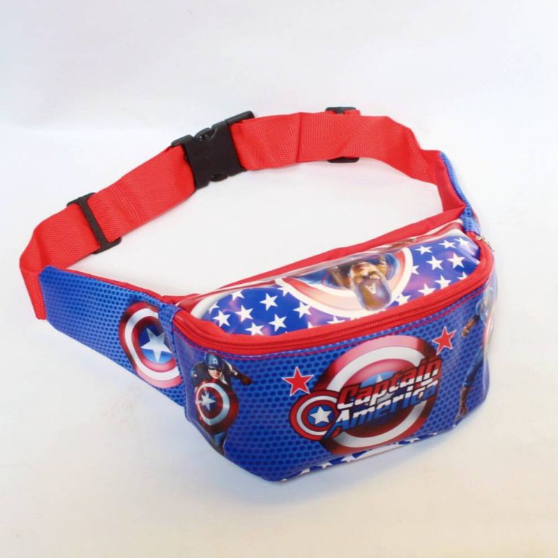 Tas Pinggang Waist bag Anak Karakter superhero / LoL / real pict