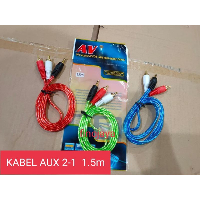 Kabel Audio 2in1 Untuk Hp ke Speaker Kabel AUX 2in1 Panjang 1,5M Kabel Aux 1 2