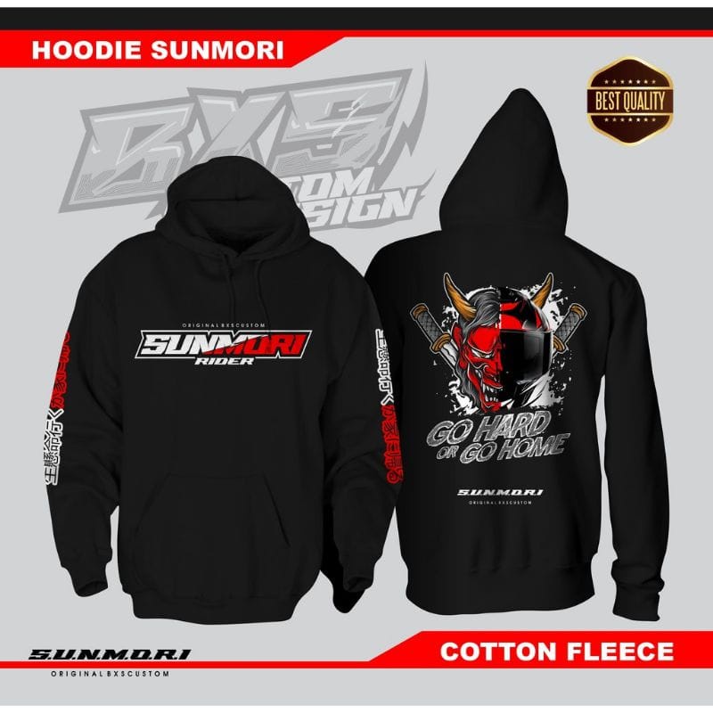 Hoodie Sunmori Jaket Sweater Sunmori Go Hard Or Go Home