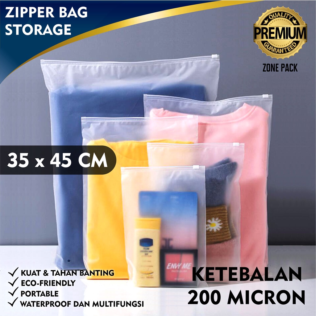 Ziplock Bag Potrait 35 x 45 cm | Ziplock Bag Frosted | Zipper Bag Storage | Ziplock Packaging I Rese