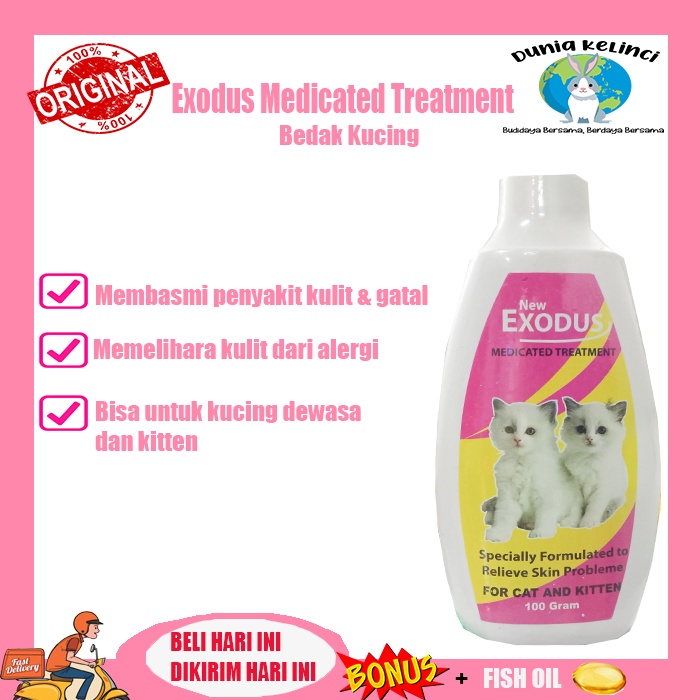 BEDAK KUCING EXODUS MEDICATED TREATMENT SEGAR WANGI FRESH