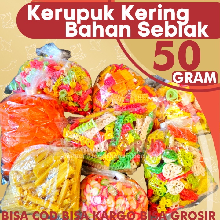 

Kerupuk Kering 50g Bahan Seblak Variasi Lengkap by GG (Bisa COD/Grosir/Kargo)