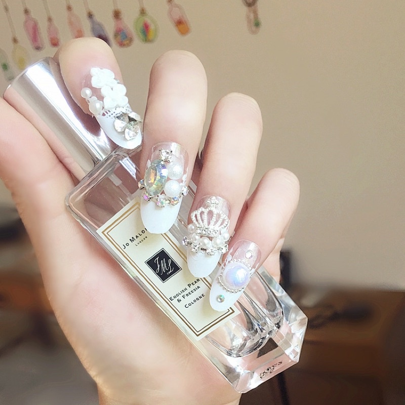 Kuku Palsu 【A171，lem sticker】➕Nikah Wedding False Nailart Pengantin Tangan