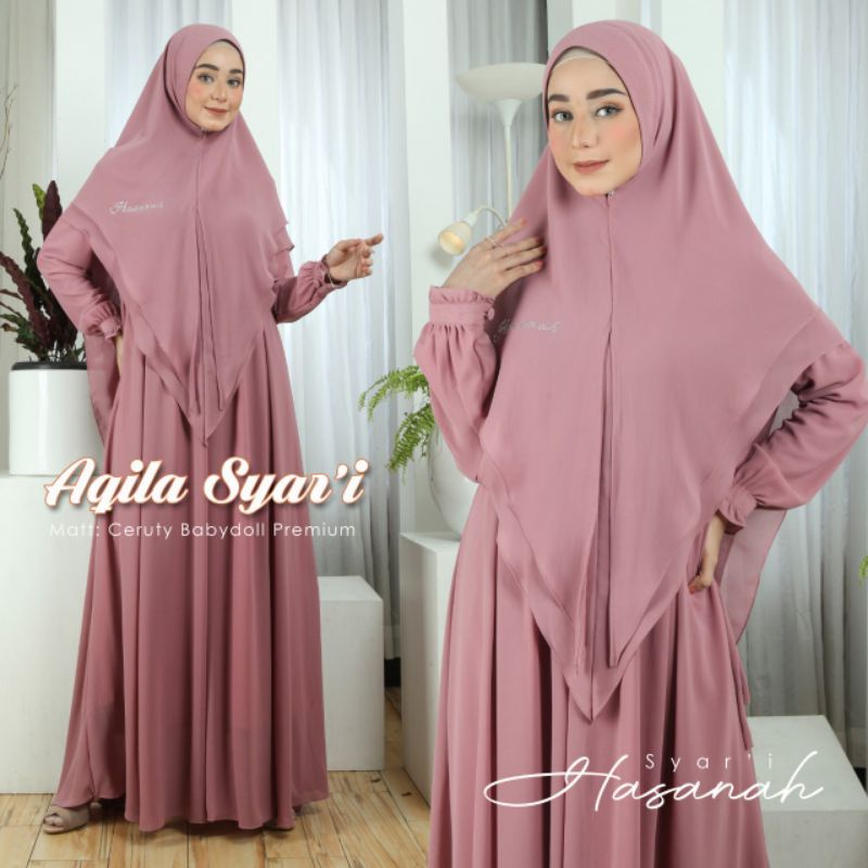 GAMIS SYAR'I AQILA SET CERUTY BABYDOLL PREMIUM