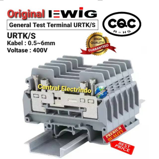 Terminal Block General Test URTK/S (0.5~6mm) 400V Din Rail EWIG.