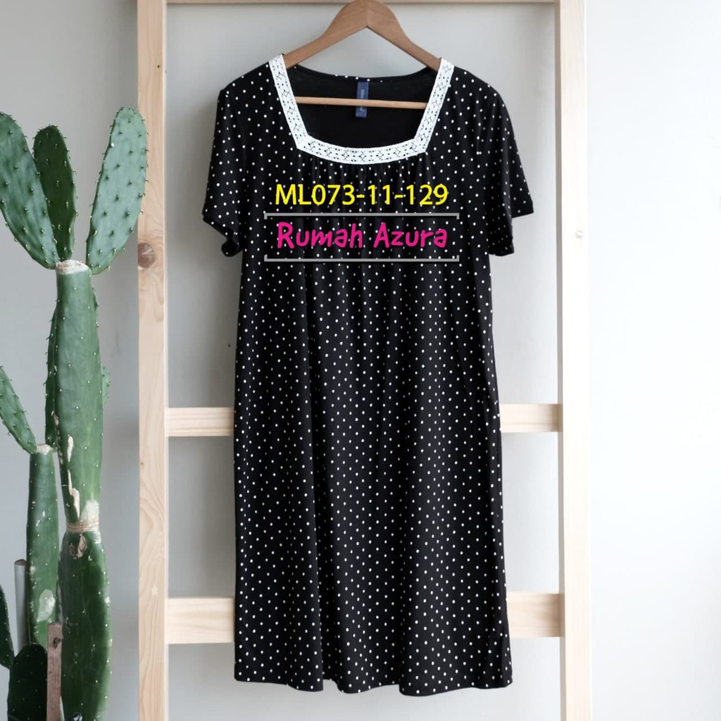 Rumahazura - Dress Miss Luana ML073-11 | Baju Tidur Adem | Baju Bigsize | Daster Murah | Daster Adem | Daster Hamil | Homedress | Sleepwear | Baju Murah-6