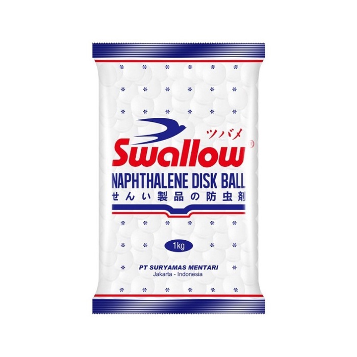 

KAMPER PUTIH KILOAN KAPUR BARUS SWALLOW NAPHTHALENE DISK BALL 1 KG