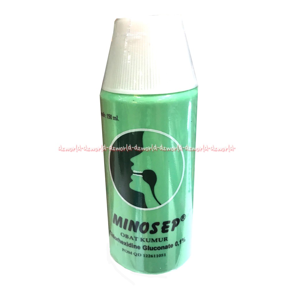 Minosep Obat 150ml Kumur Kumur Hijau Chlorhexidine Gluconate 0.1% Mino Sep Mouth Wash Mouthwash