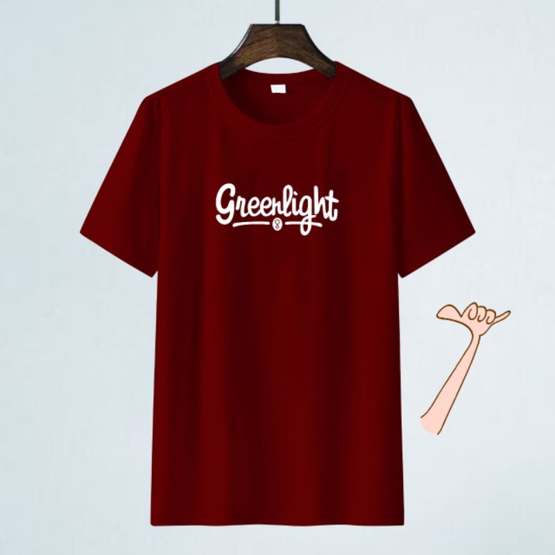 Baju Kaos Pria Distro T-Shirt Greenlightt fit M,L,XL,XXL