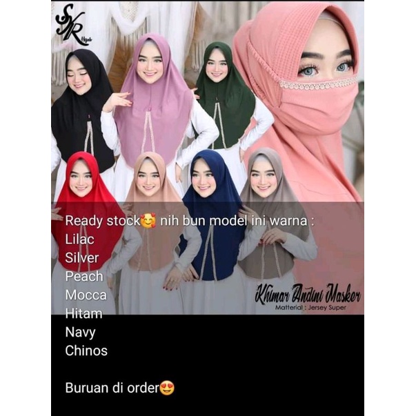 set hijab masker